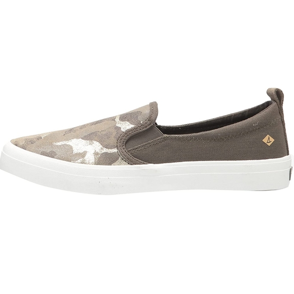 Sperry Olive Camo Slip on 🎉 Women's Pier Wave High Canvas Sneaker NWT - Picture 9 of 15